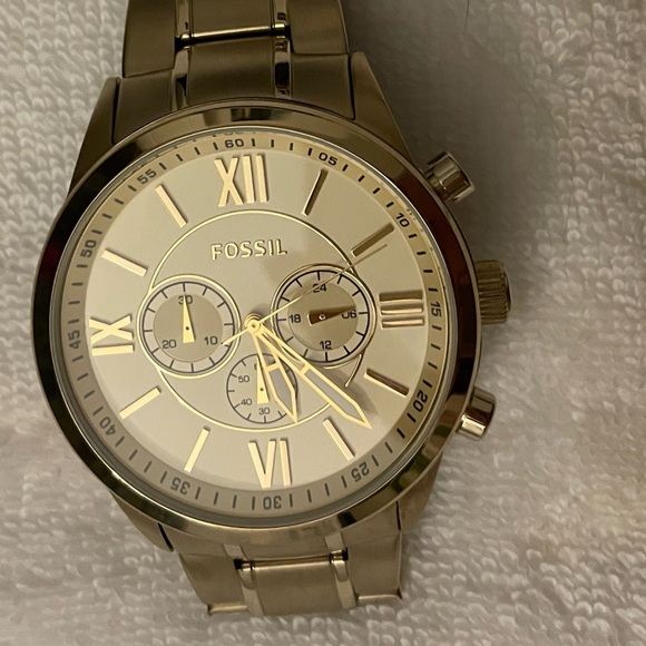 Gold Fossil Watch man/woman - Picture 3 of 4